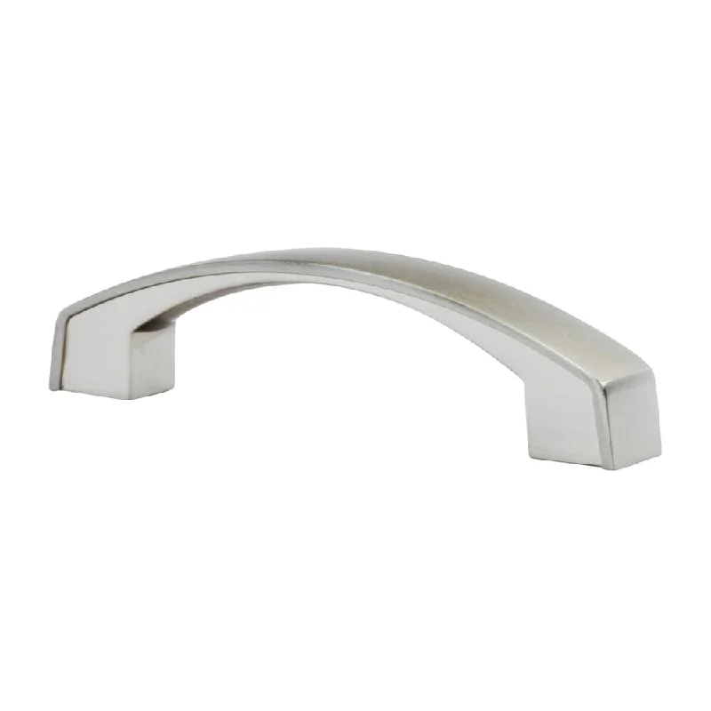 10 Pack Bow 3-3/4" Centers Brushed Nickel Cabinet Hardware Pull Handle