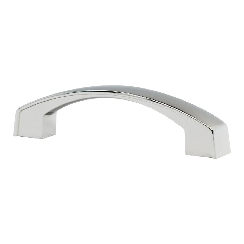 10 Pack Bow 3-3/4" Centers Nickel Cabinet Hardware Pull Handle