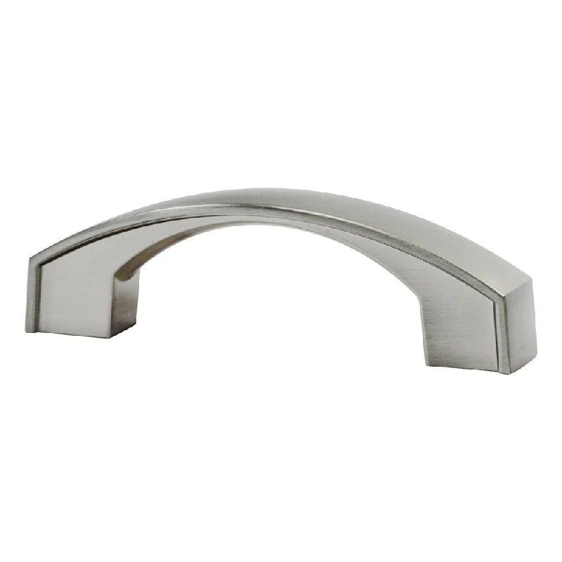 10 Pack Bow Style 3" Centers Brushed Nickel Cabinet Pull Handle