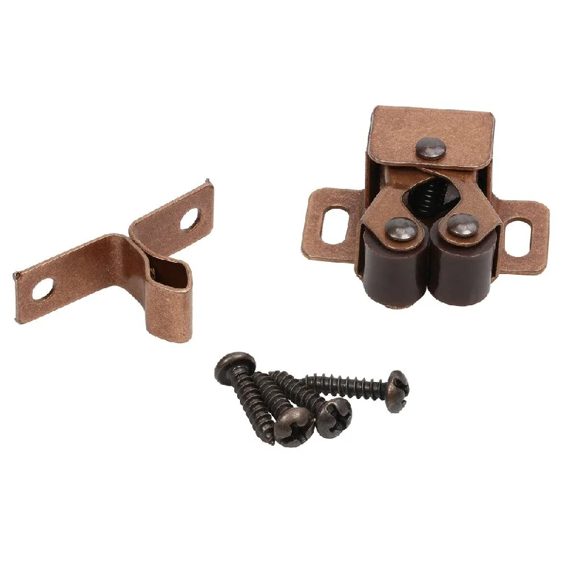 10 Pack Rok Penny Copper Double Roller Catch Latch for Kitchen Cabinet Doors