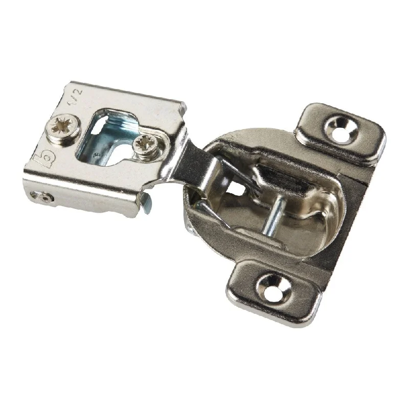 105 Degree Compact 38N Series 1/2" Overlay Wraparound Screw-On Self Closing Cabinet Hinge