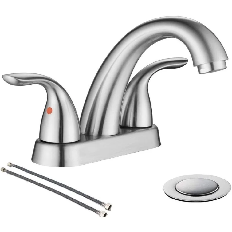 2 Handle Stainless Steel Bathroom Sink Faucet