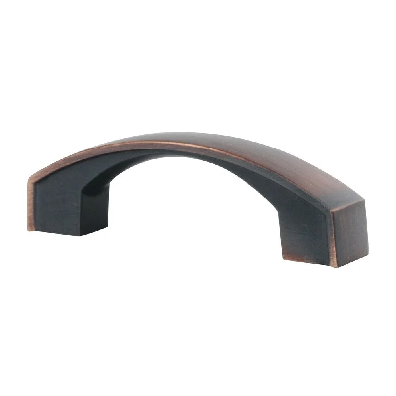 2 Pack Bow 3" Centers Brushed Oil-Rubbed Bronze Cabinet Pull Handle