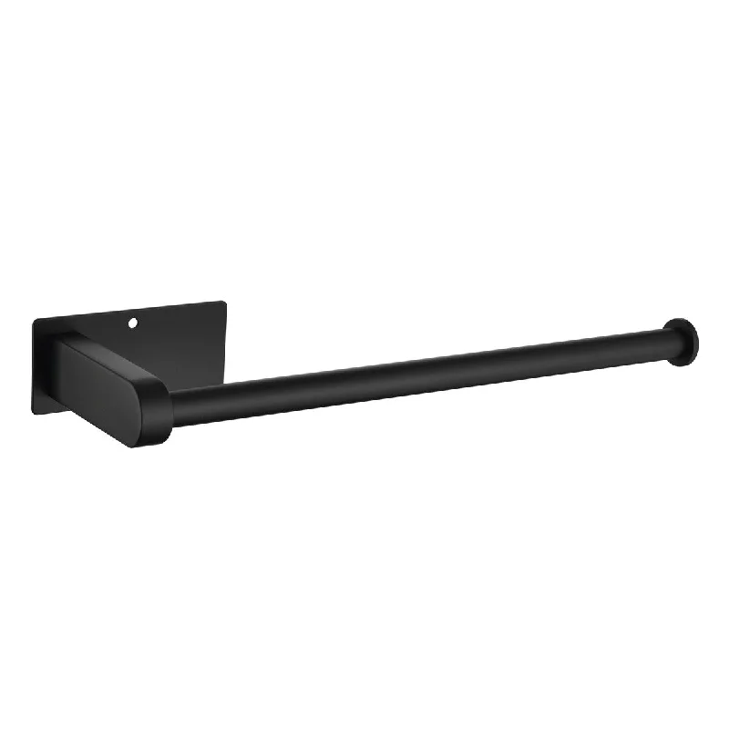 2 Pack Paper Towel Holder Wall Mount, Black Paper Towel Holder Under Cabinet - Matte Black