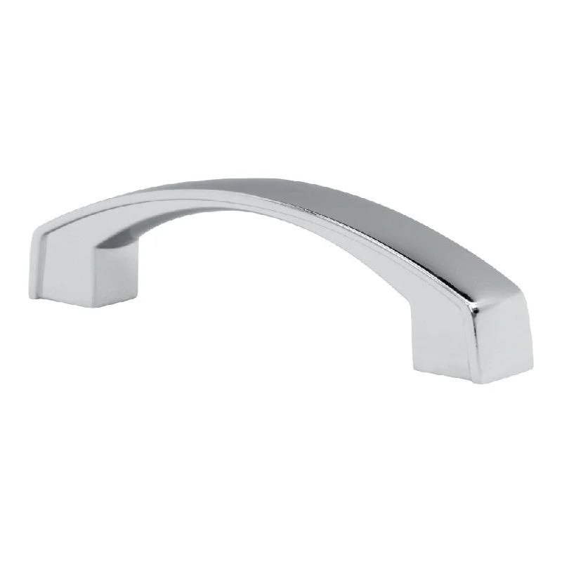 25 Pack Bow 3-3/4" Inch Centers Chrome Cabinet Pull Handle