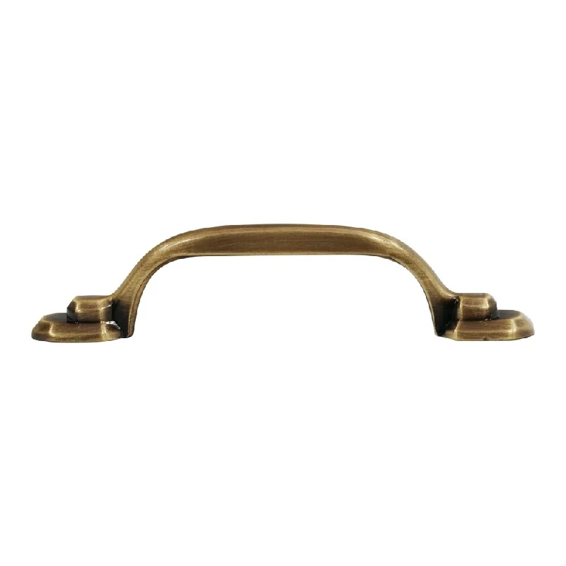 25 Pack Hexa 3" Centers Traditional Antique Brass Cabinet Pull Handle