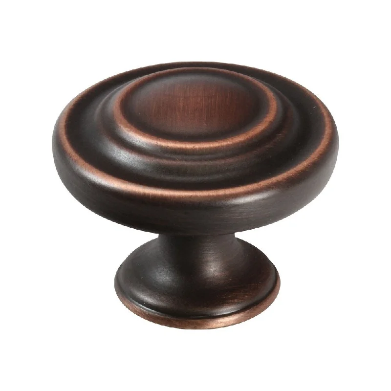 25 Pack Saturn Metal Brushed Oil-Rubbed Bronze Cabinet Knob 1-11/32"