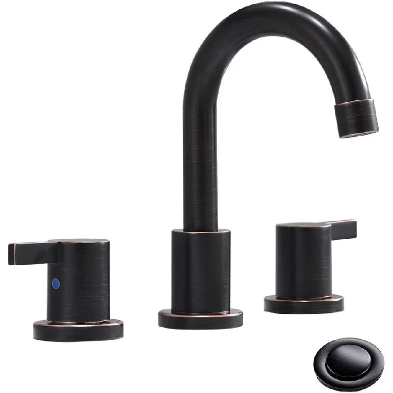 3 Hole 8 Inch Widespread 2 Handle Bathroom Sink Faucet