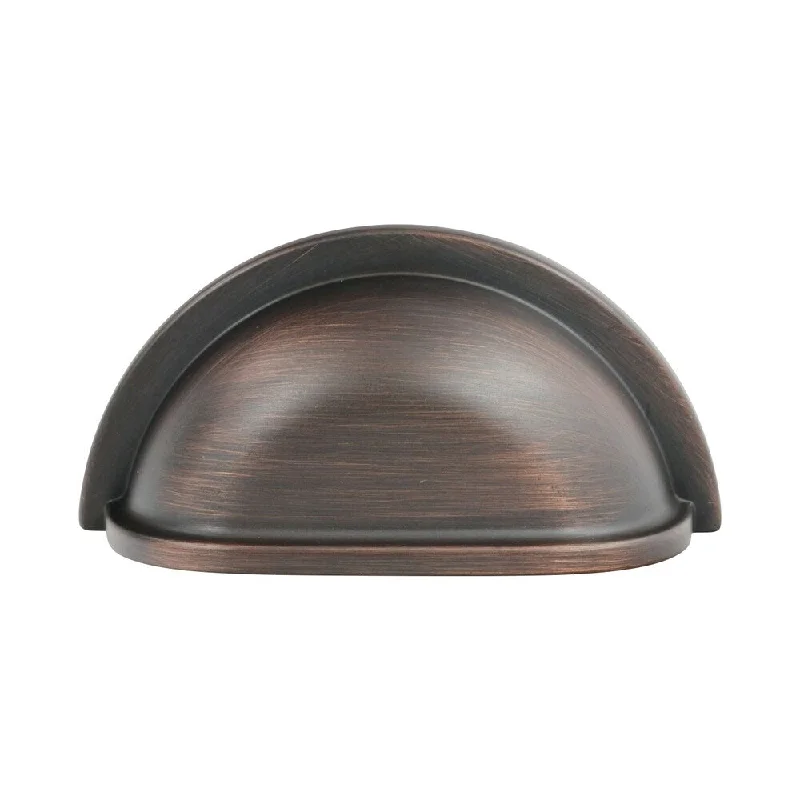 5 Pack Crescent 3" Brushed Oil- Rubbed Bronze Cup Cabinet Pull