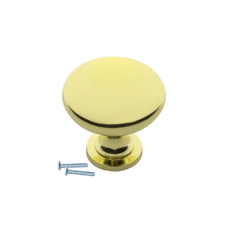 50 Pack Amerock BP53005PB Round Polished Brass Cabinet Harware Knob 1-1/4 Inch Diameter 