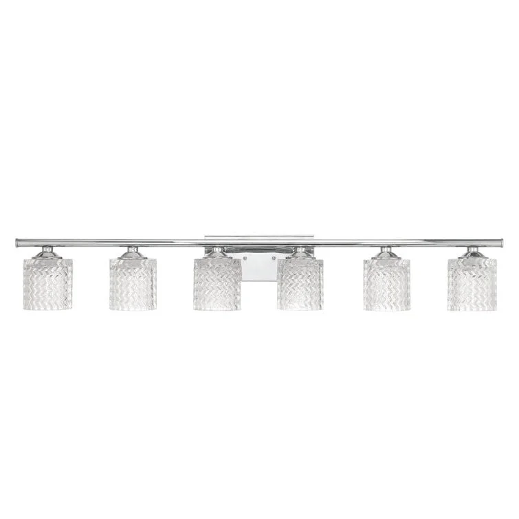 Acroma 6-light Modern Statement Crystal Bathroom Vanity Light - 45 inches