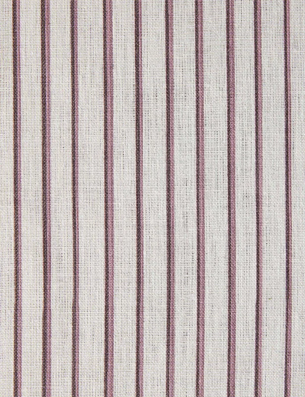 Almo Linen Fabric Swatch by Annie Coop, Mulberry and White