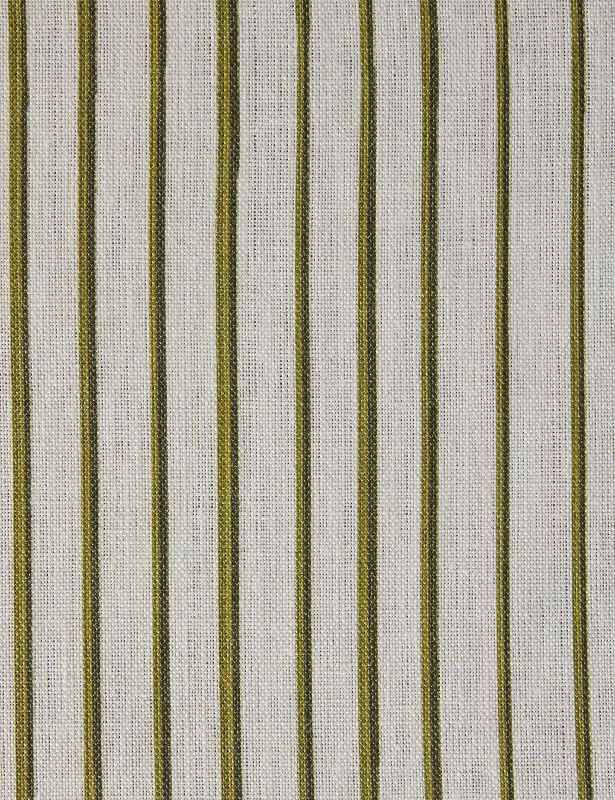 Almo Linen Fabric Swatch by Annie Coop, Olive and White