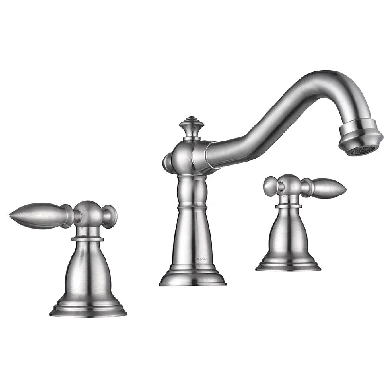 Aquaterior Vintage 3 Hole Bathroom Faucet Mixer Taps for Undermounted Sink BN - One-size