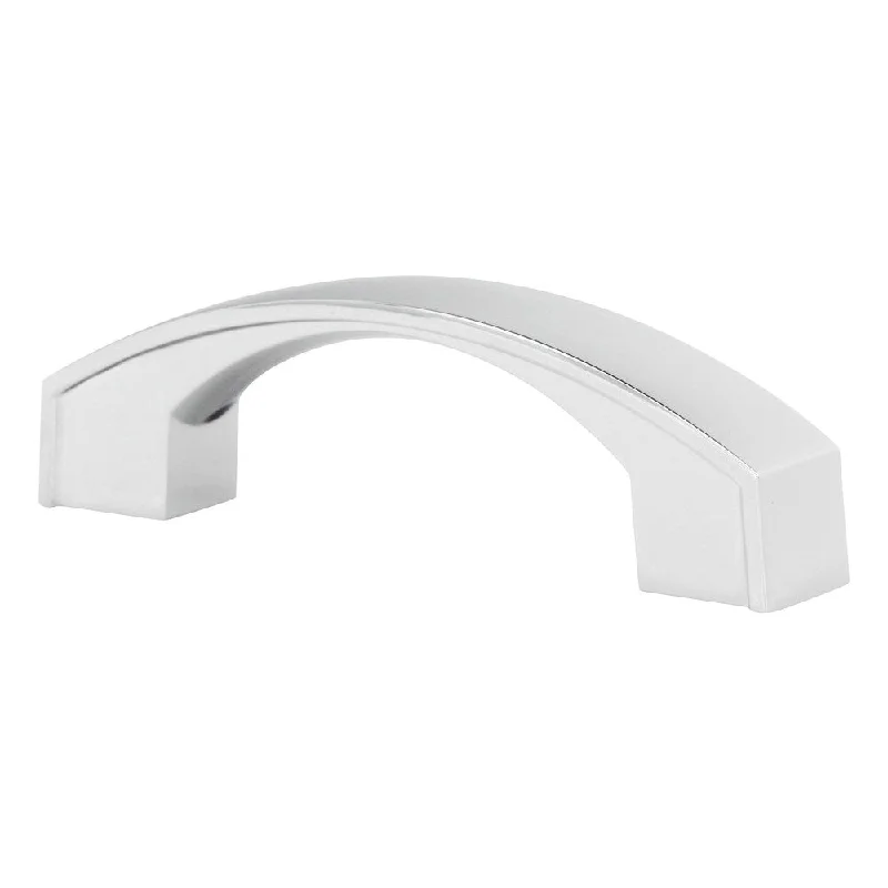 Bow 3" Centers Chrome Cabinet Hardware Pull / Handle