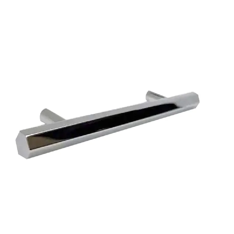 Brizza 3-3/4 in.(96 mm.) Hexagon Silver Cabinet Handle Drawer Pull