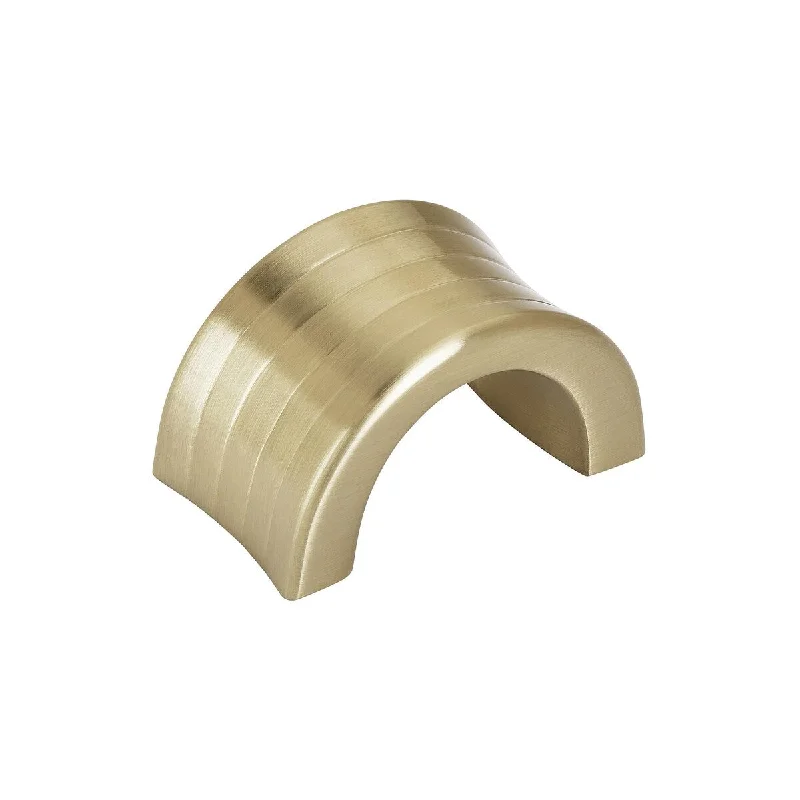 Concentric 1-1/4 in (32 mm) Center-to-Center Golden Champagne Cabinet Finger Pull - 1.25