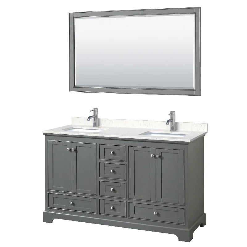 Dark Gray, Chrome Trim,Carrara Cultured Marble Top