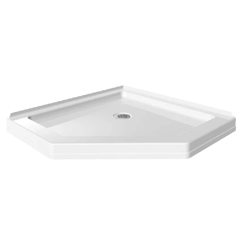 Delta 38 in. x 38 in. Neo-Angle Corner Shower Pan Base with Center Drain in White - $125