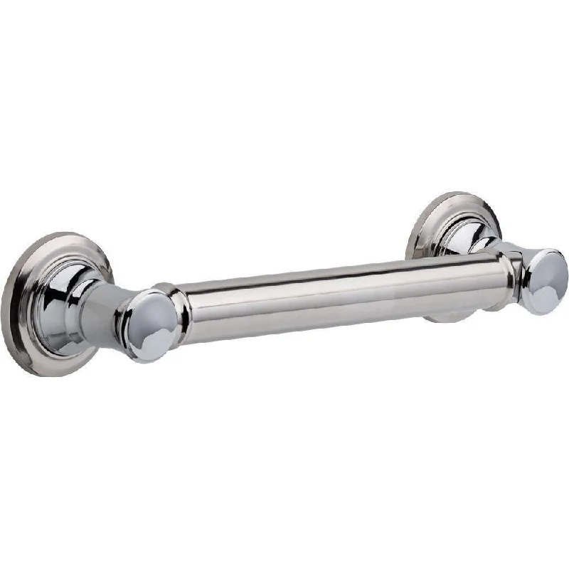 Delta Traditional Decorative ADA 12 inch x 1.25 inch Grab Bar in Chrome 661050