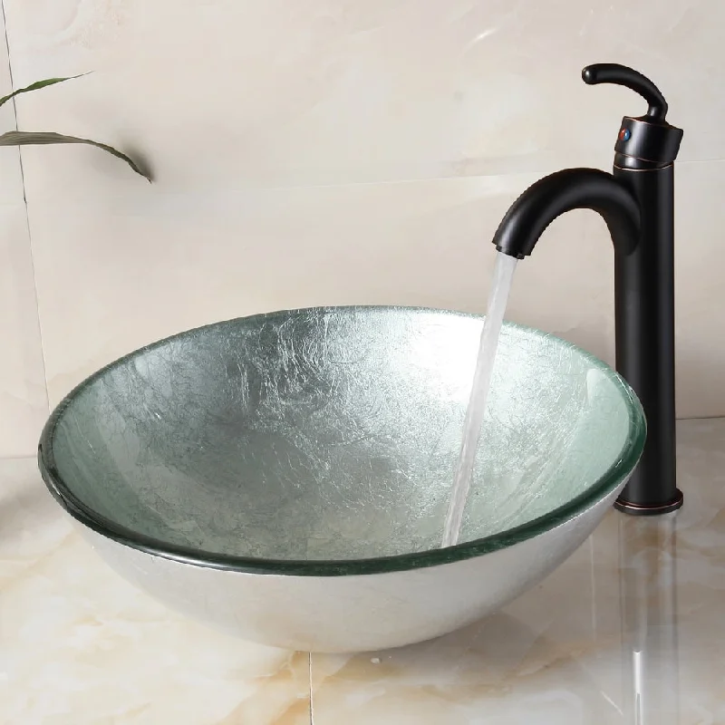 Oil Rubbed Bronze Finish Faucet+Sink