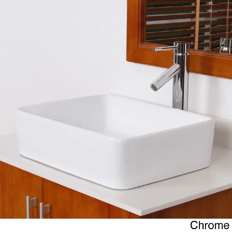 Elite High Temperature Ceramic Bathroom Sink Faucet Set