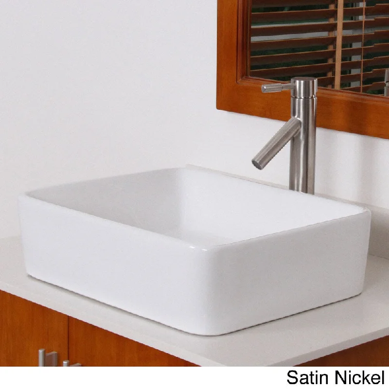 Satin Nickel Finish Faucet+Sink