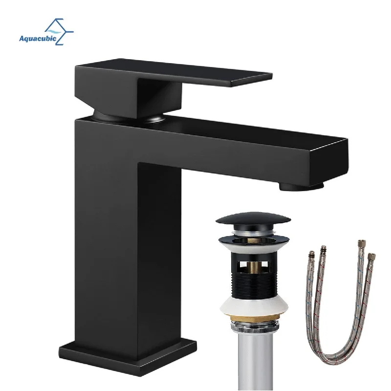 EPOWP Deck Mounted Basin Mixer Taps Single Handle Bathroom Faucet