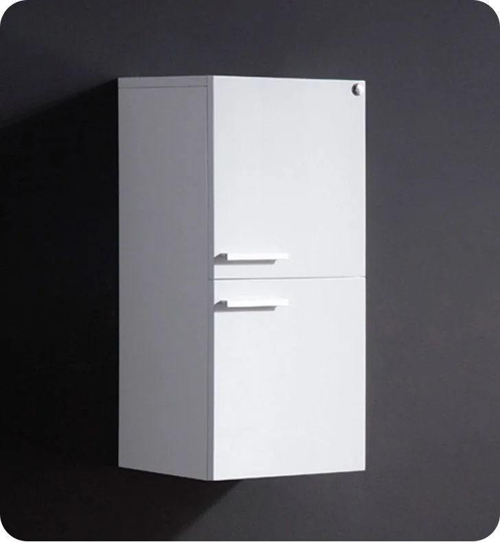 Fresca 8091WH Bathroom Linen Side Cabinet w/ 2 Storage Areas