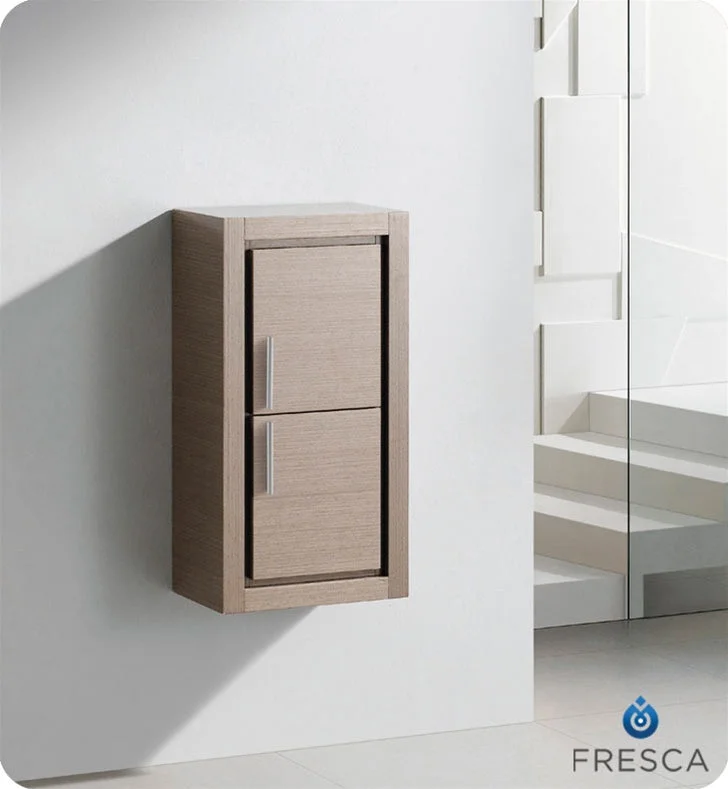 Fresca 8140GO Allier Bathroom Linen Side Cabinet w/ 2 Doors