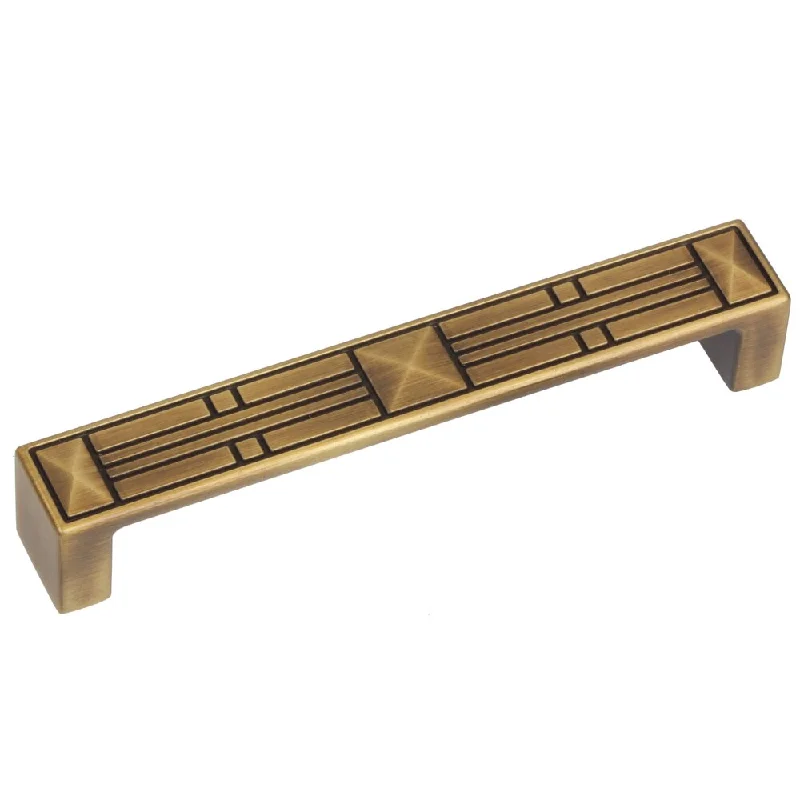 GlideRite Craftsman Series 5-inch Antique Brass Cabinet Pulls (Pack of 10)