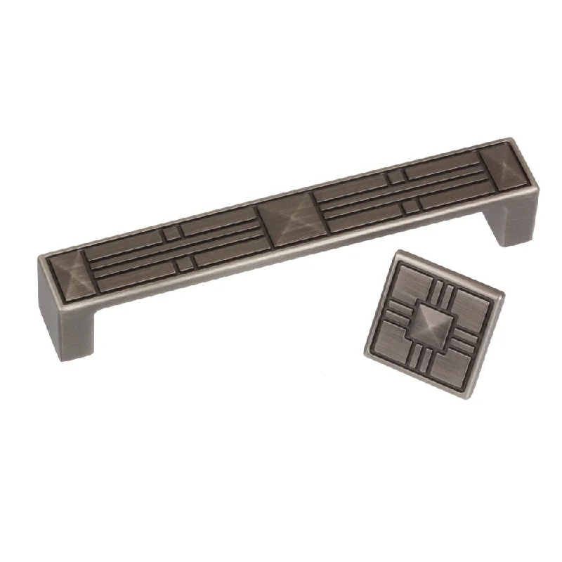 GlideRite Craftsman Series 5-inch Satin Pewter Cabinet Pulls (Pack of 10)