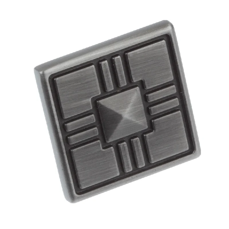 GlideRite Craftsman Series Satin Pewter Square Cabinet Knobs (Pack of 10)