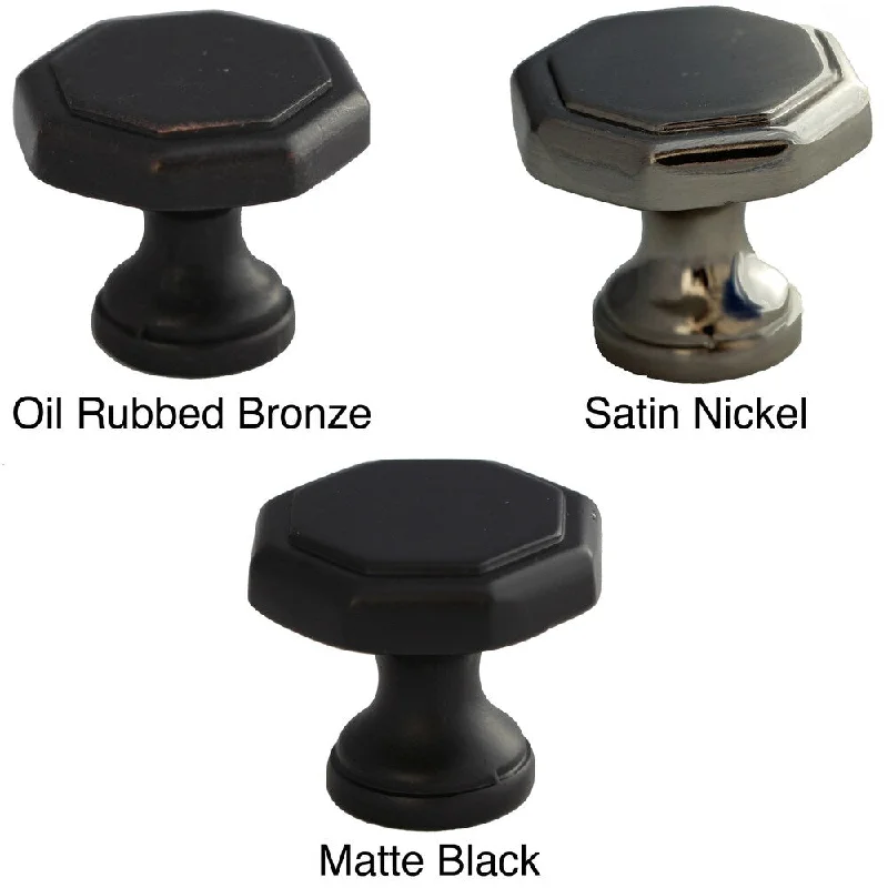 GlideRite Hexagon 1.125-inch Cabinet Knobs (Pack of 10) - Oil Rubbed Bronze