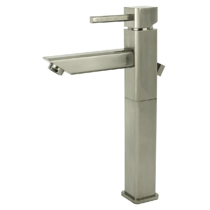 Italia Torre Quadrata Brushed Nickel Vessel Sink Faucet - Brushed Nickel