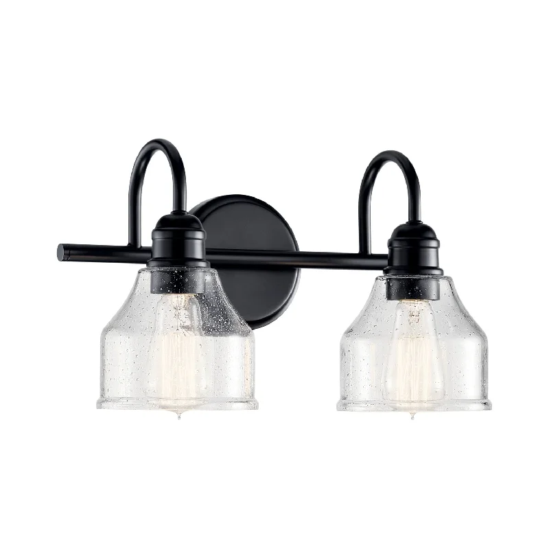 Kichler Lighting Avery 15 in. 2-Light Black Vanity Light