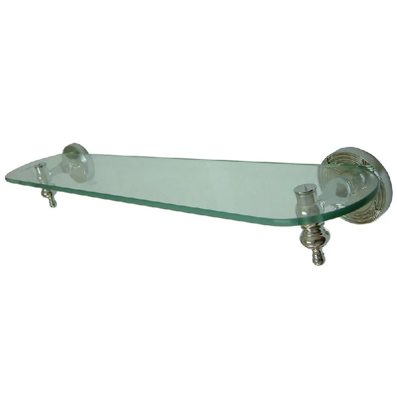 Kingston Brass Chrome Templeton Wall Mounted Glass Shelf BA9919C