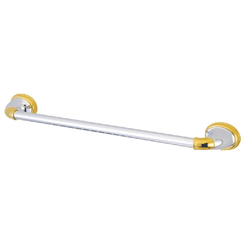 Kingston Chrome/Polished Brass Magellan ii 24" single towel bar rack BA621CPB