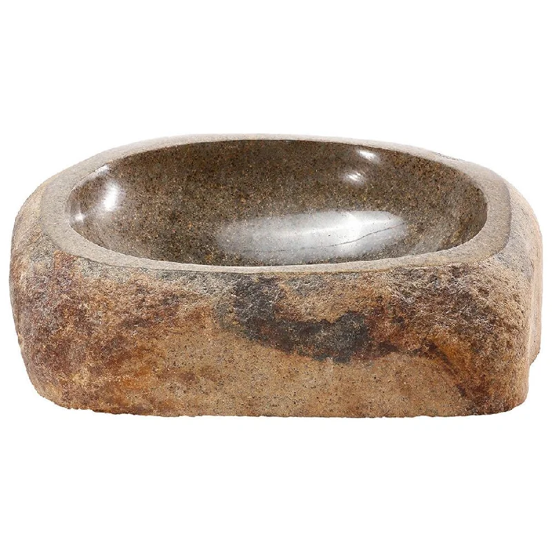 Lucki-LS Large Natural River Stone Sink