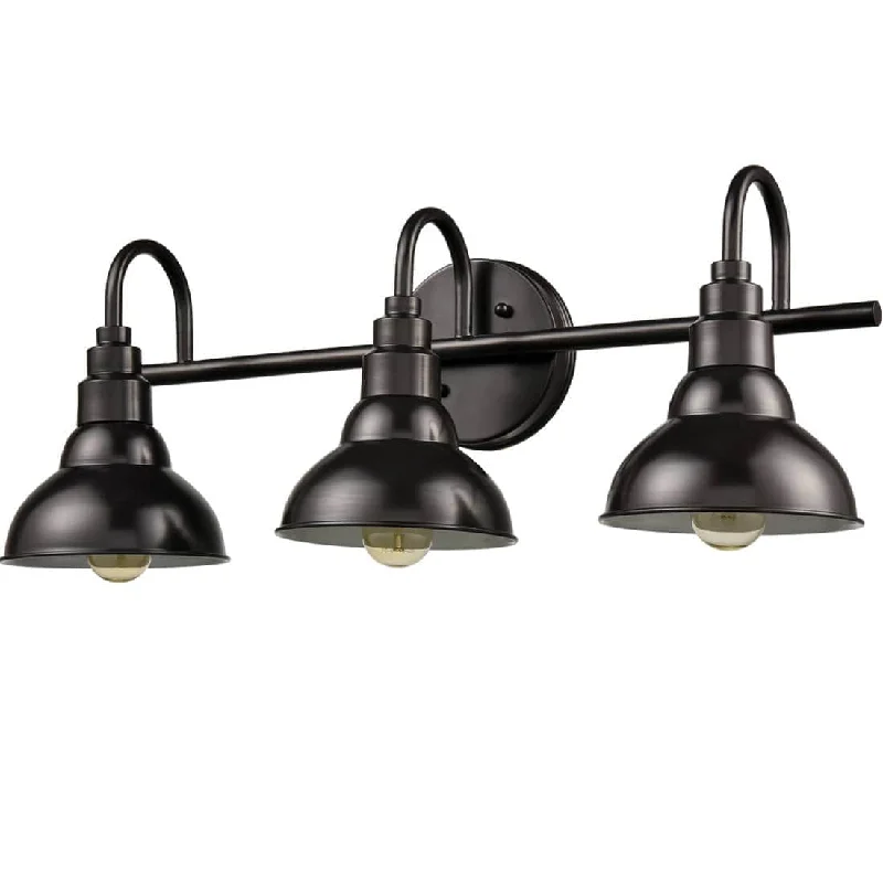 Lugo Farmhouse Bath Vanity Wall Light 3-Light Barn Sconces Lighting Oil Rubbed Bronze Finish