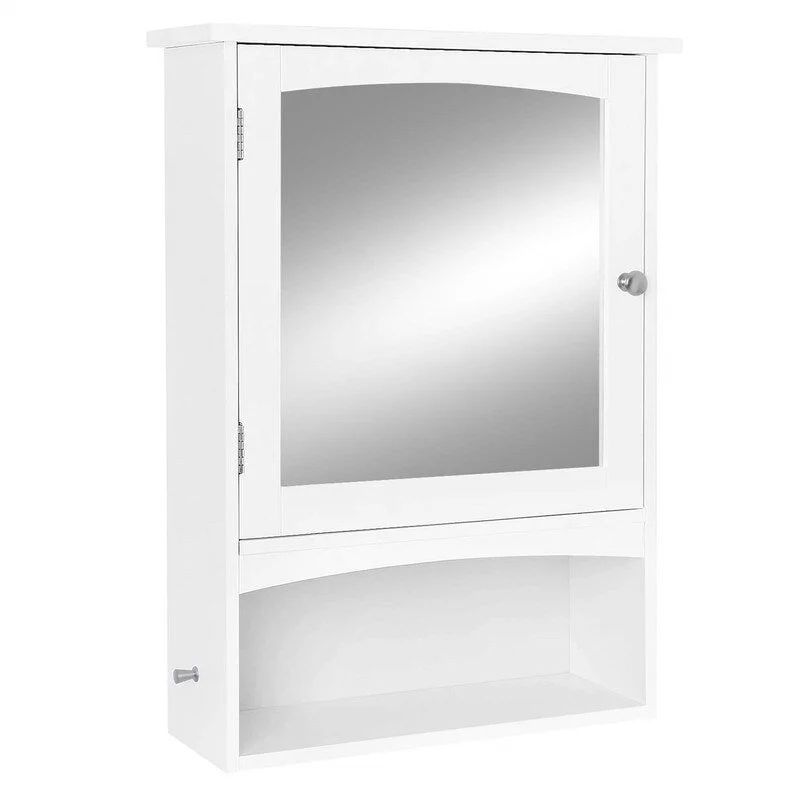 Mirror Cabinet, Bathroom Wall Storage Cabinet - 6.3"D x 18.9"W x 25.6"H