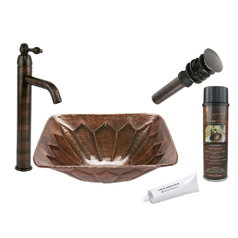 Premier Copper Products Single Handle Vessel Faucet Package - 7'10" x 10'10"