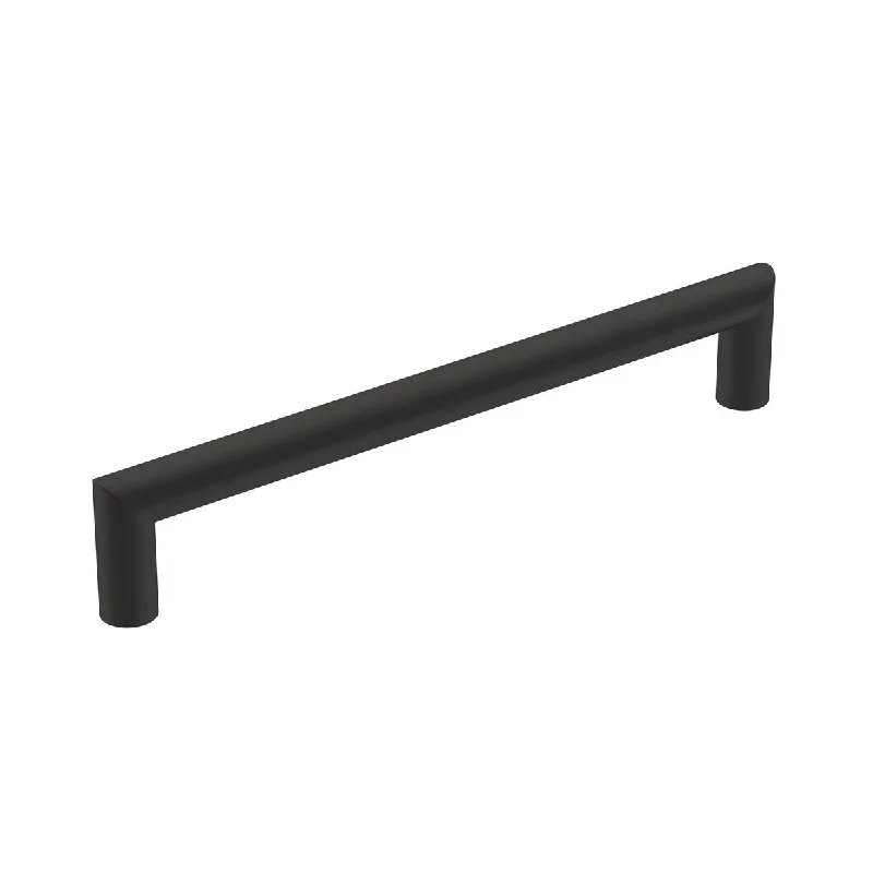 Revolve 6-5/16 in (160 mm) Center-to-Center Matte Black Cabinet Pull - 6.3125