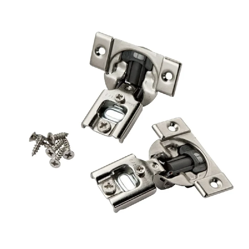 Rok Hardware 10 Pack Blum 105-degree Compact 38N Series Blumotion 0.75-inch Overlay Screw-On Soft-Closing Cabinet Hinge - Silver