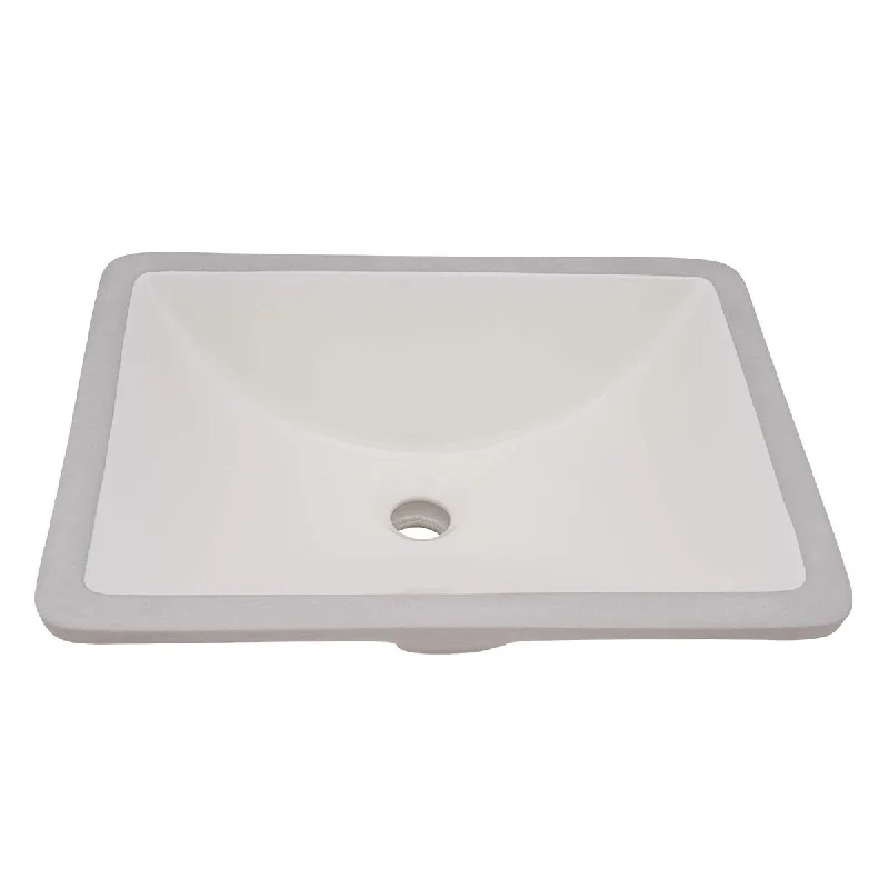 Ruvati 17 x 12 inch Undermount Bathroom Vanity Sink Biscuit Porcelain Ceramic - RVB0718BC