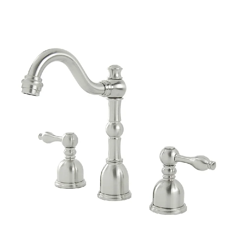 S-Series Brushed Nickel Victorian Widespread Bathroom Faucet