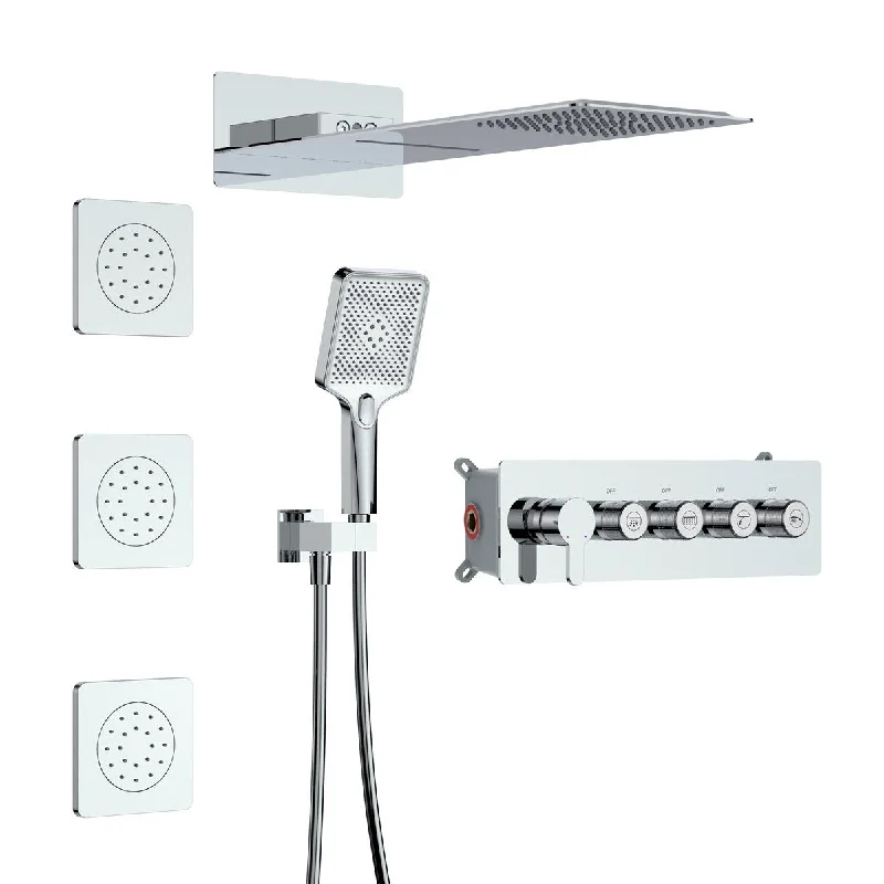 Shower System Ultra-thin Wall Mounted Shower Faucet Set