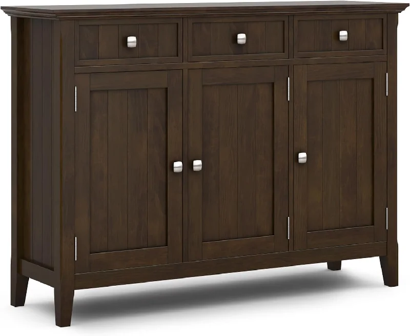 SIMPLIHOME Acadian SOLID WOOD Wide Transitional Storage Cabinet, 51 inch - $325