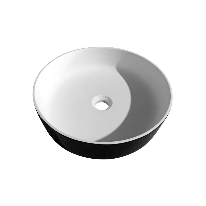 Solid Surface Basin With Chromium Drain