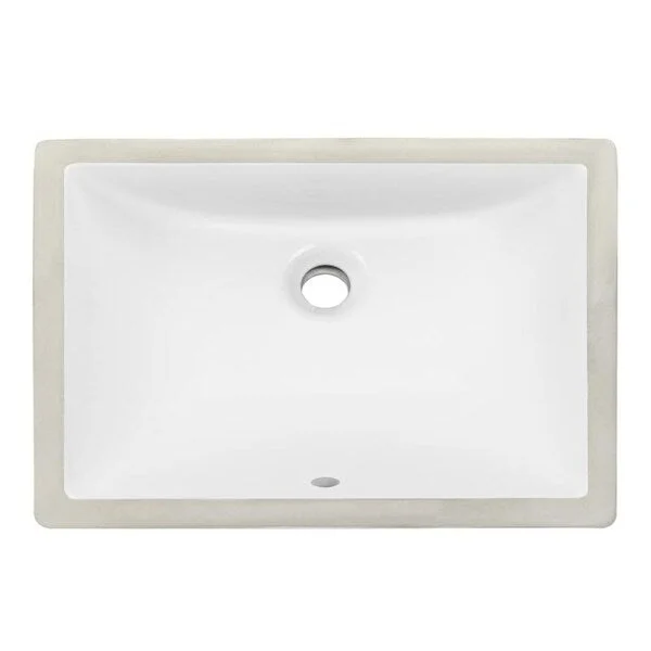 Ticor White Vitreous Porcelain Undermount Bathroom Sink